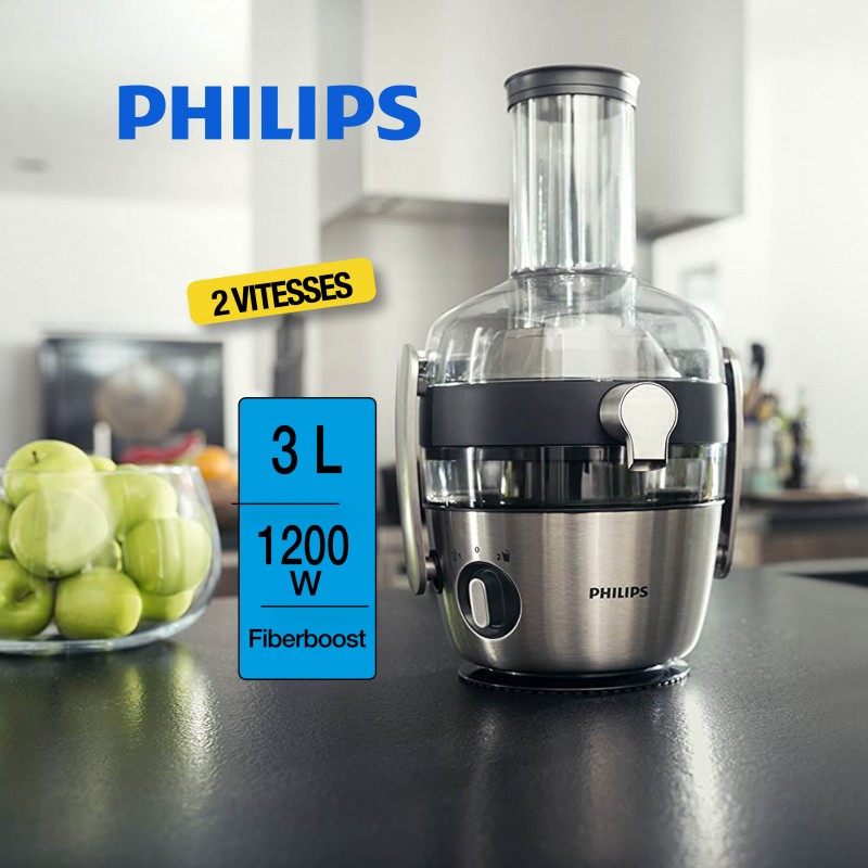 Centrifugeuse 2 Vitesses Philips HR185100M Cucina Blanc, Jaune 220W
