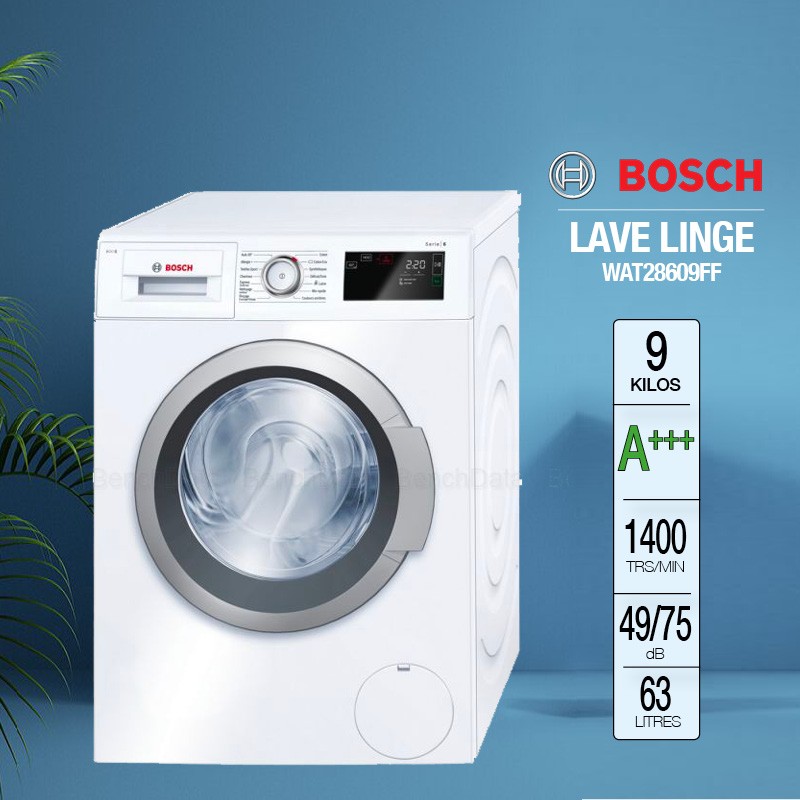 Bosch Lave-linge Frontal 9kg 1400trs/min Ecosilence Machine À
